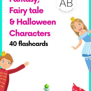 Fairy tale, fantasy, Halloween flashcards