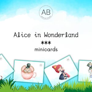 Alice in wonderland printable minicards