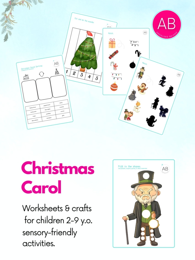 Christmas Carol printable worksheets