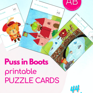 Puss in Boots printable puzzle