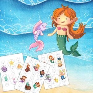 Little Mermaid Ariel printable puppets